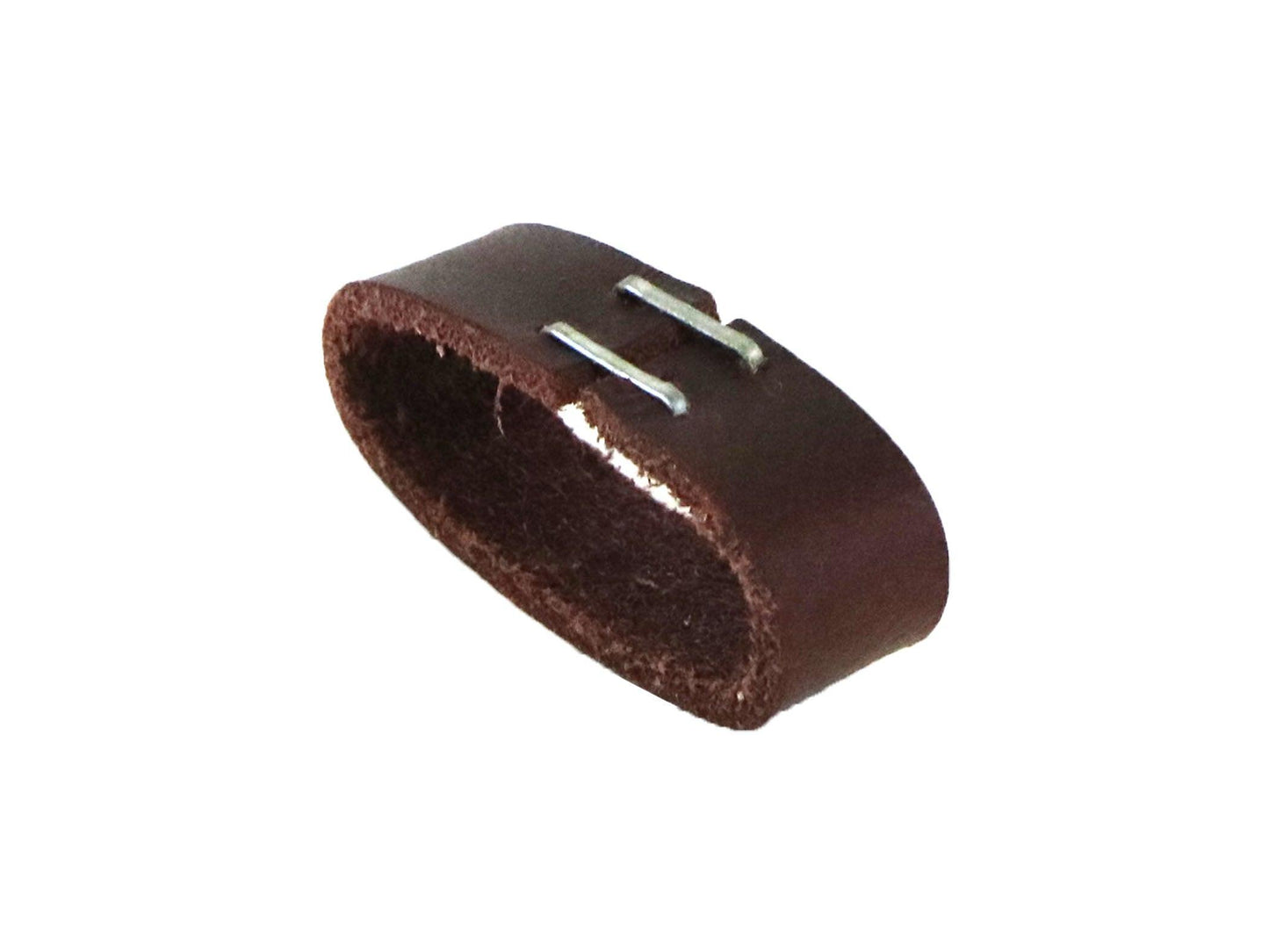 Matte Burgundy Brown, West Tan Buffalo Leather Belt Blank With Matching Keeper, 50" - 60" Length - Stonestreet Leather