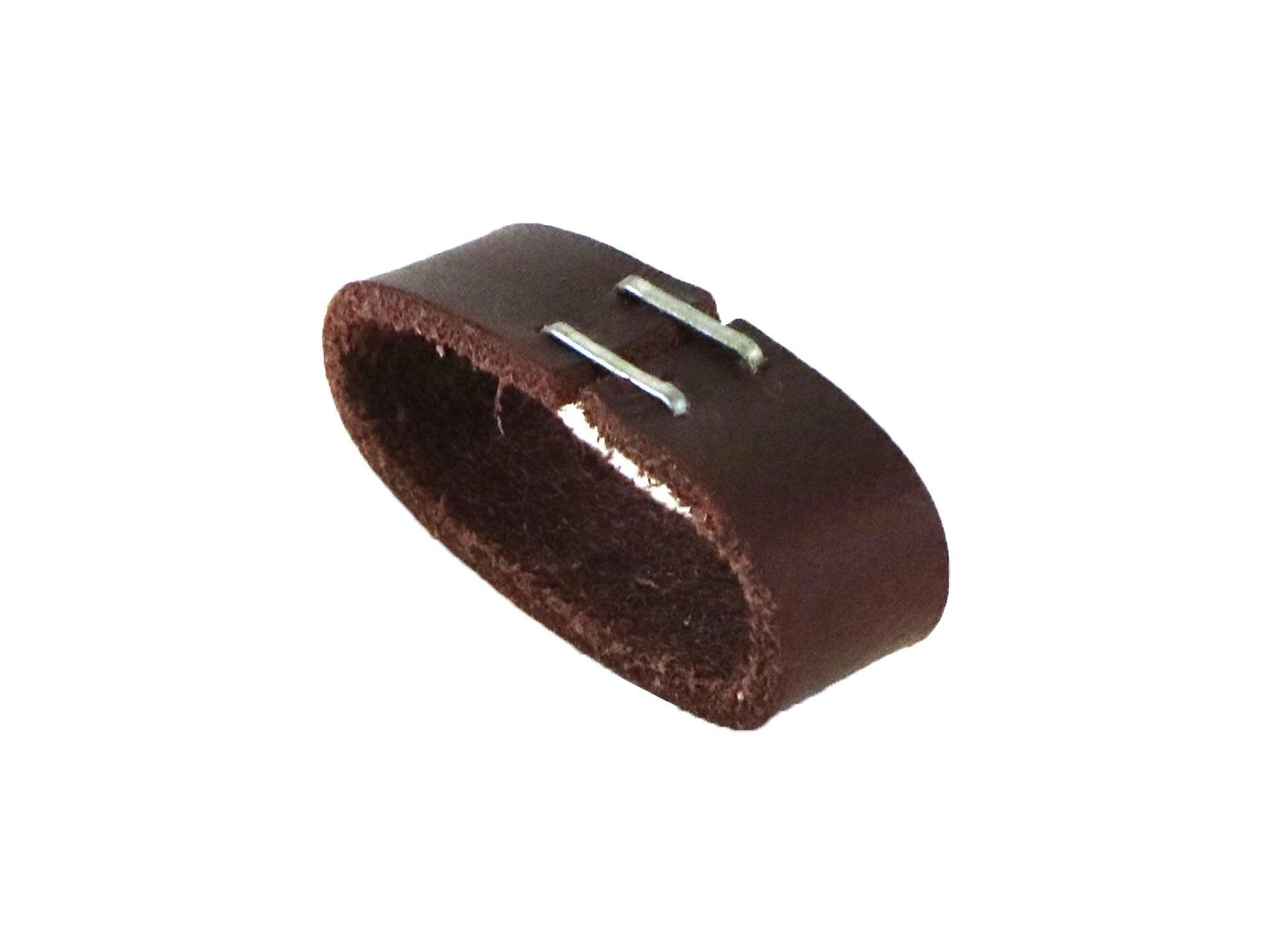 Matte Burgundy Brown, West Tan Buffalo Leather Belt Blank With Matching Keeper, 50" - 60" Length - Stonestreet Leather