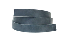 Cargar imagen en el visor de la galería, Navy Crazy Horse Style Buffalo Leather Strip, 48” - 60” in Length - Stonestreet Leather
