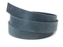 Cargar imagen en el visor de la galería, Navy Crazy Horse Style Buffalo Leather Strip, 48” - 60” in Length - Stonestreet Leather
