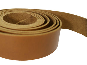 Oxford Xcel Sunflower (Light Brown) Cowhide Leather Strip, 4/5oz, 60" - 65” Length, Chrome Tanned - Stonestreet Leather