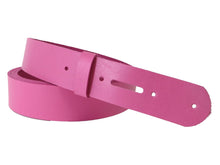 Cargar imagen en el visor de la galería, Pink Vegetable Tanned Leather Belt Blank w/ Matching Keeper | 60&quot; - 72&quot; Length - Stonestreet Leather
