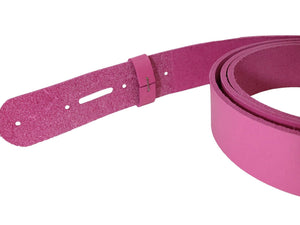 Pink Vegetable Tanned Leather Belt Blank w/ Matching Keeper | 60" - 72" Length - Stonestreet Leather