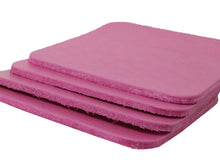 Cargar imagen en el visor de la galería, Pink Vegetable Tanned Leather Coaster Shapes (Square), 4&quot;x4&quot; - Stonestreet Leather
