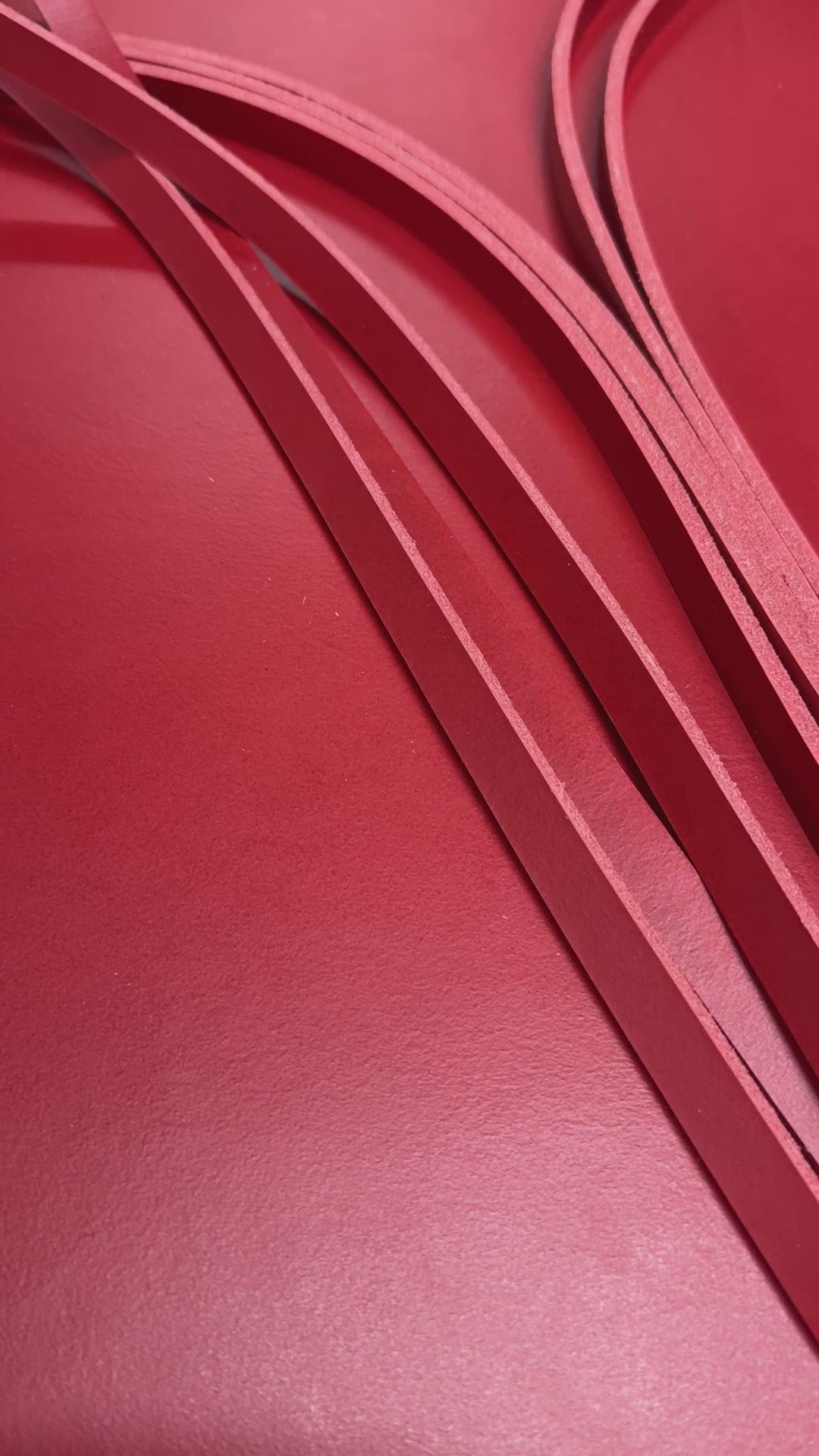 Red LEather Veg Tan Strips