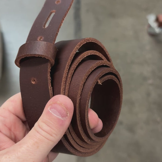 matte brown belt blank no snaps