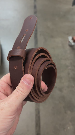 matte brown belt blank no snaps