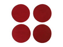 Cargar imagen en el visor de la galería, Red Vegetable Tanned Leather Coaster Shapes (Round), 4&quot;x4&quot; - Stonestreet Leather
