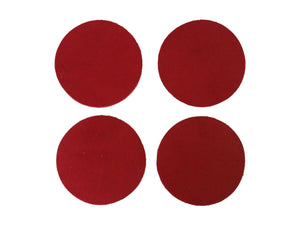 Red Vegetable Tanned Leather Coaster Shapes (Round), 4"x4" - Stonestreet Leather