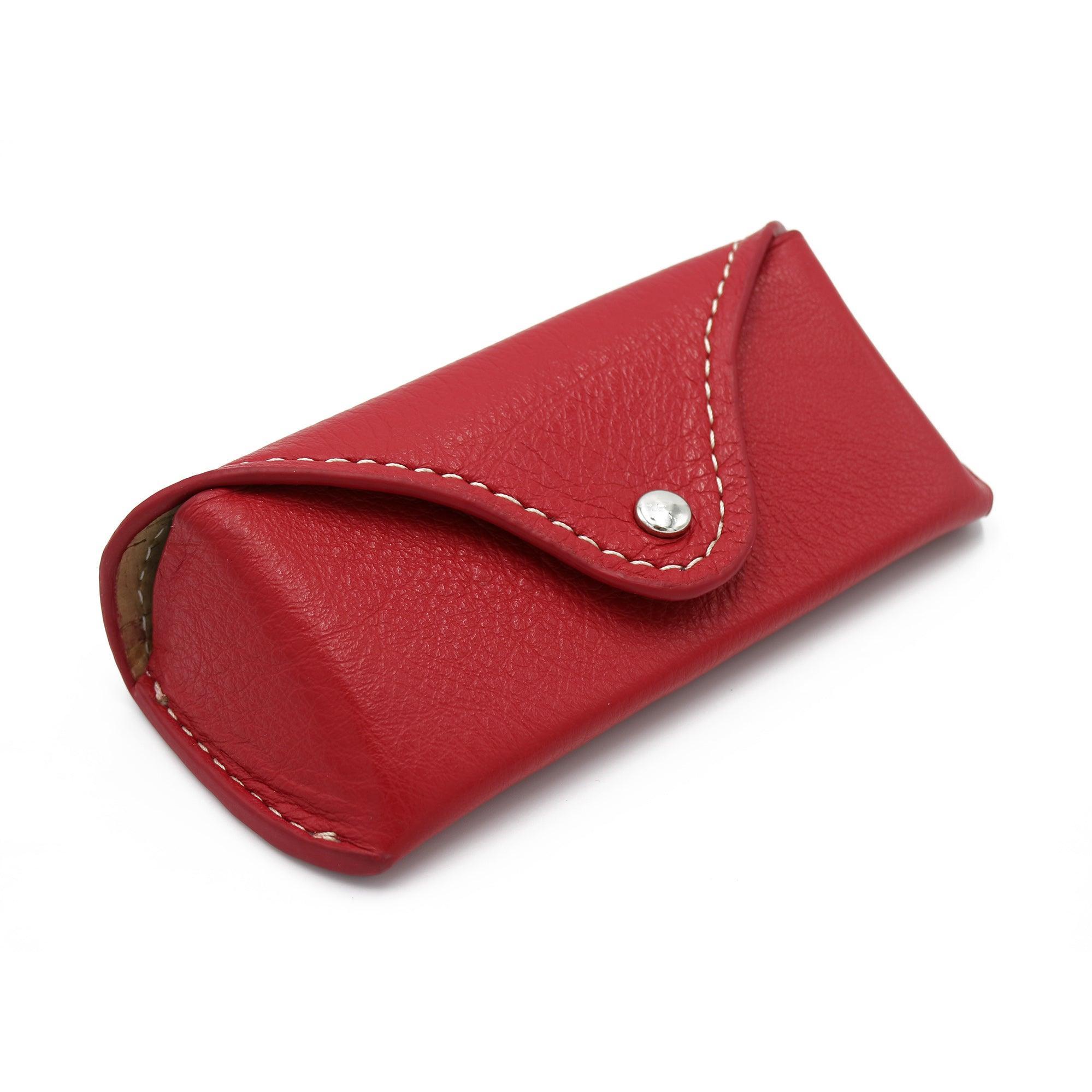 Sunglass Case - Italian Pebble Grain Leather Lined with Cork - Stonestreet Leather