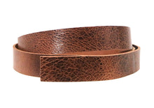 Load image into Gallery viewer, Tan Vintage Glazed Buffalo Leather Strip, 48” - 60” Length, Tan Brown - Stonestreet Leather
