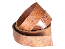 Load image into Gallery viewer, Tan Vintage Glazed Buffalo Leather Strip, 48” - 60” Length, Tan Brown - Stonestreet Leather
