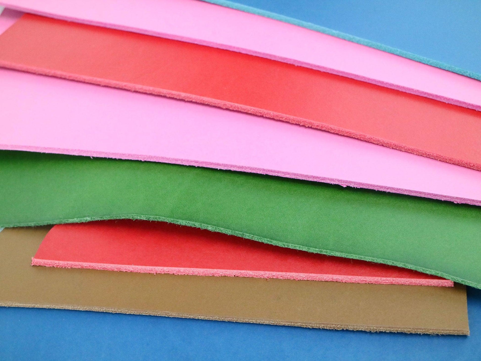 Two Pounds Colorful Veg Tan Leather Scrap - Stonestreet Leather