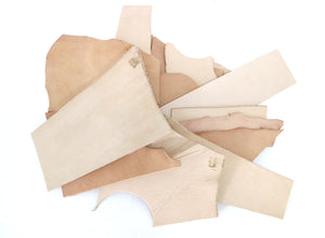 Two Pounds Heavyweight Veg Tan Leather Scrap 8/9 - 10/12oz - Stonestreet Leather