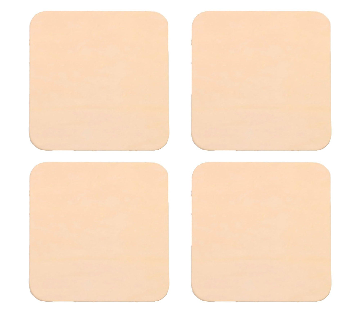 Vegetable Tan Cowhide, Square Leather Shapes, Premium, 4"x4" - Stonestreet Leather