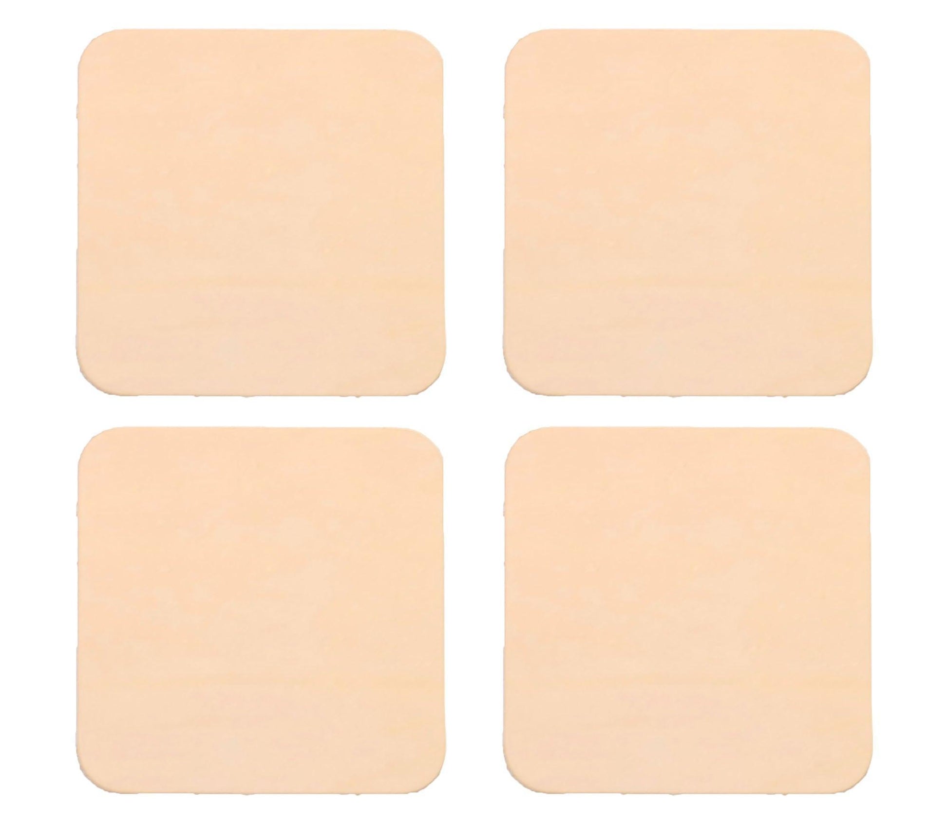 Vegetable Tan Cowhide, Square Leather Shapes, Premium, 4"x4" - Stonestreet Leather