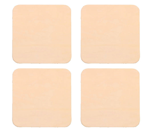 Vegetable Tan Cowhide, Square Leather Shapes, Premium, 4"x4" - Stonestreet Leather
