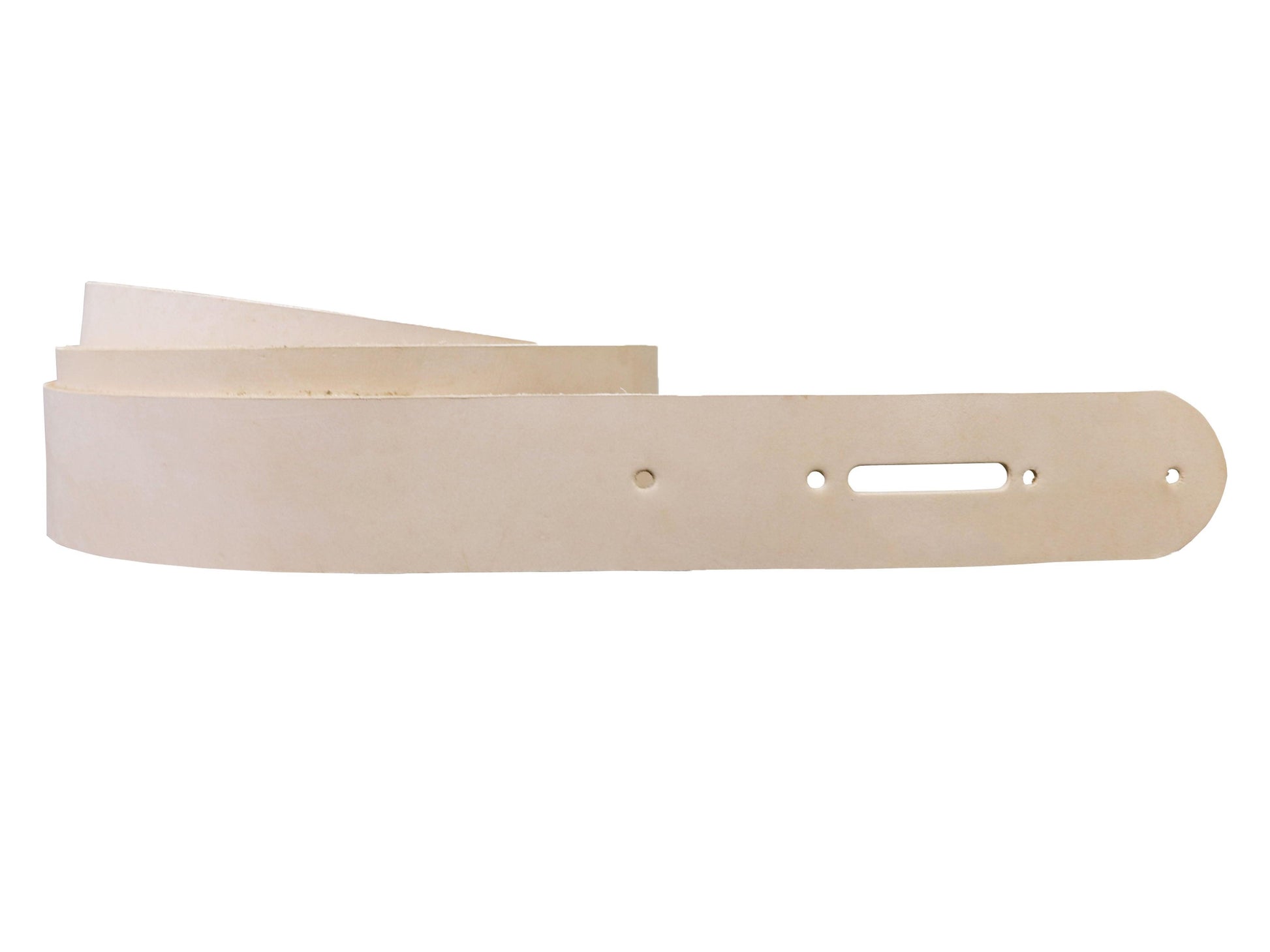 Vegetable Tanned Leather Belt Blank with Matching Keeper, 48" - 60" Length, Natural Veg Tan - Stonestreet Leather