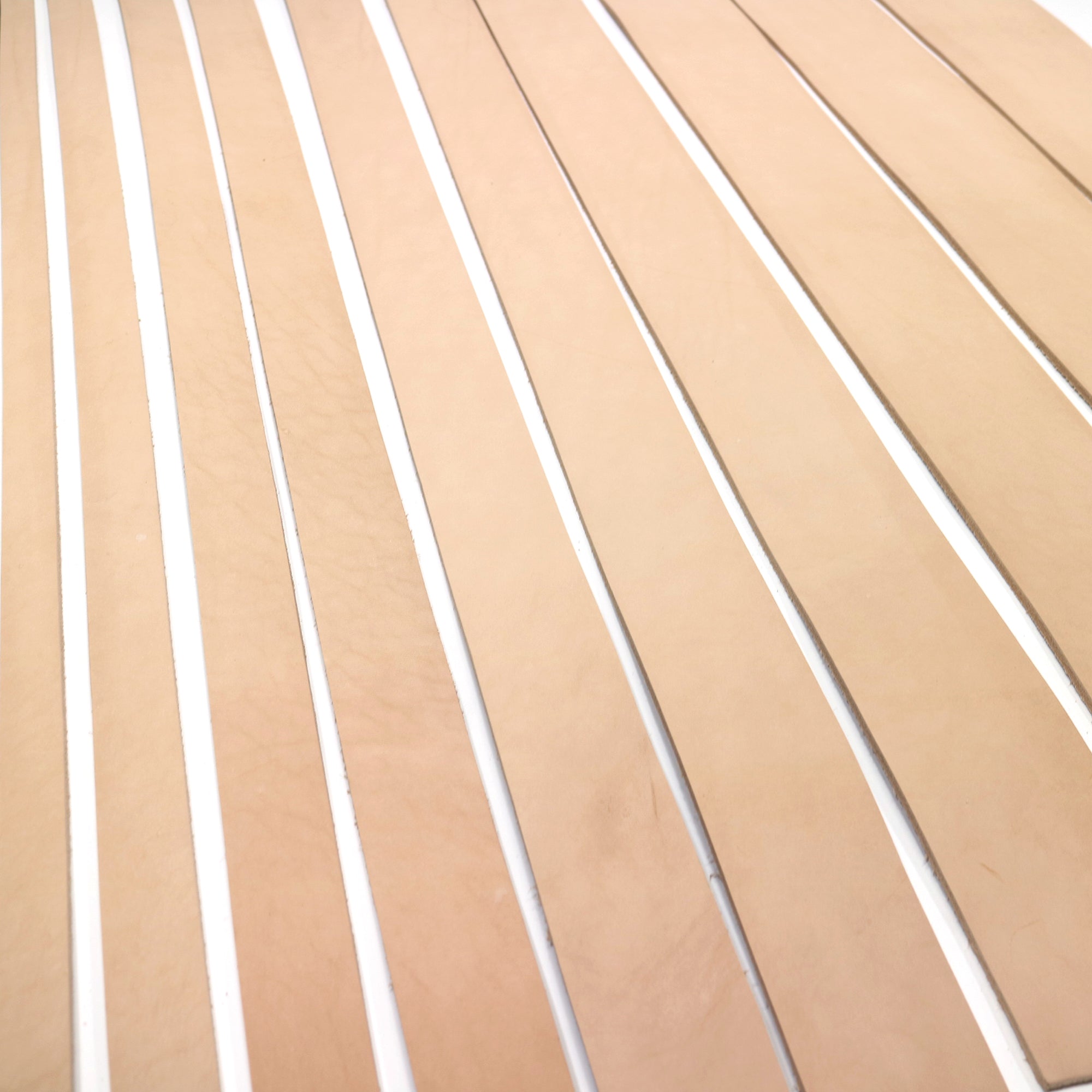 Vegetable Tanned Leather Strip, 48”- 60” in Length, Natural Veg