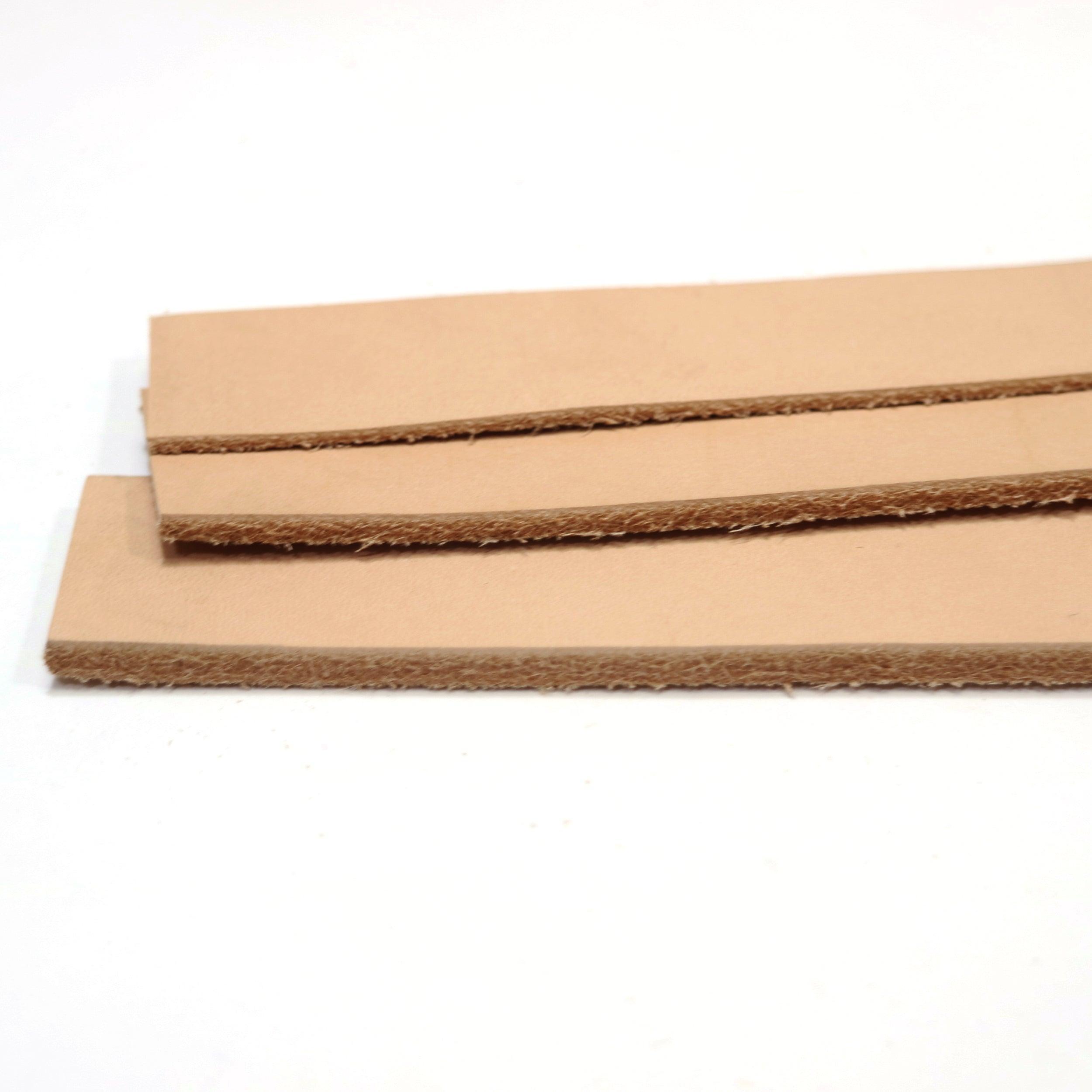 Vegetable Tanned Leather Strip, 48”- 60” in Length, Natural Veg