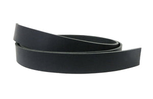 West Tan Black Buffalo Leather Strip, 48” - 60” in Length, Matte Black - Stonestreet Leather