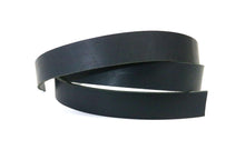 Load image into Gallery viewer, West Tan Black Buffalo Leather Strip, 48” - 60” in Length, Matte Black - Stonestreet Leather
