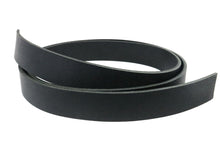 Load image into Gallery viewer, West Tan Black Buffalo Leather Strip, 48” - 60” in Length, Matte Black - Stonestreet Leather
