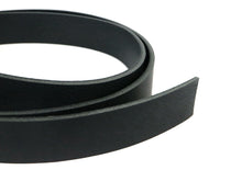 Load image into Gallery viewer, West Tan Black Buffalo Leather Strip, 48” - 60” in Length, Matte Black - Stonestreet Leather
