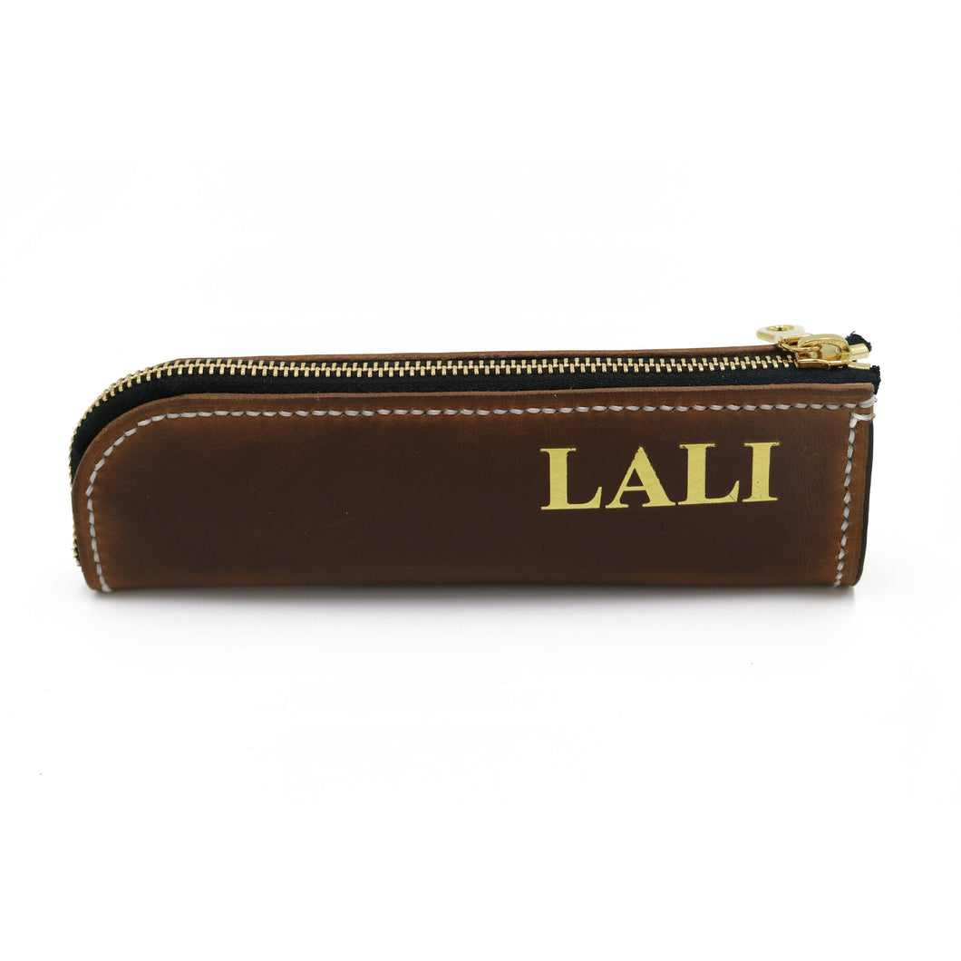 Zippered Pen and Pencil Case - Oxford Xcel Leather - Stonestreet Leather