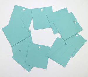 10 pack of Light Blue 3"x3" Leather Pieces for Jewelry - Stonestreet Leather