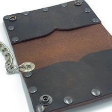 Cargar imagen en el visor de la galería, Biker Bifold Chain Wallet- Crazy Horse Buffalo Leather - Stonestreet Leather
