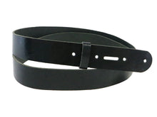 Cargar imagen en el visor de la galería, Black Vintage Glazed Buffalo Leather Belt Blank With Matching Keeper, 50&quot;-60&quot; Length - Stonestreet Leather
