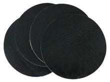 Load image into Gallery viewer, Black Vintage Glazed Water Buffalo Leather Round Coaster Shapes, 4&quot;x4&quot; - Stonestreet Leather

