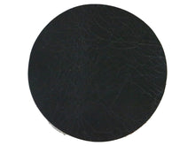 Cargar imagen en el visor de la galería, Black Vintage Glazed Water Buffalo Leather Round Coaster Shapes, 4&quot;x4&quot; - Stonestreet Leather
