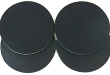 Cargar imagen en el visor de la galería, Black West Tan Water Buffalo Leather, Round Coaster Shapes, 4&quot;x4&quot; - Stonestreet Leather
