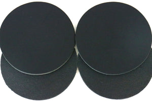 Black West Tan Water Buffalo Leather, Round Coaster Shapes, 4"x4" - Stonestreet Leather