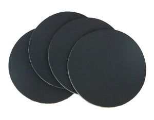 Black West Tan Water Buffalo Leather, Round Coaster Shapes, 4"x4" - Stonestreet Leather