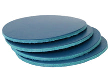 Cargar imagen en el visor de la galería, Blue Vegetable Tanned Leather Coaster Shapes (Round), 4&quot;x4&quot; - Stonestreet Leather
