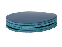 Cargar imagen en el visor de la galería, Blue Vegetable Tanned Leather Coaster Shapes (Round), 4&quot;x4&quot; - Stonestreet Leather
