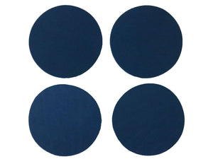 Blue Vegetable Tanned Leather Coaster Shapes (Round), 4"x4" - Stonestreet Leather