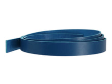 Cargar imagen en el visor de la galería, Blue Vegetable Tanned Leather Strip, 72” in Length, Premium Grade Leather - Stonestreet Leather
