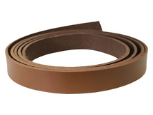 Load image into Gallery viewer, Caramel Brown Veg Tan Leather Strip, 60&quot; in Length, Premium Vegetable Tanned Leather Strap - Stonestreet Leather
