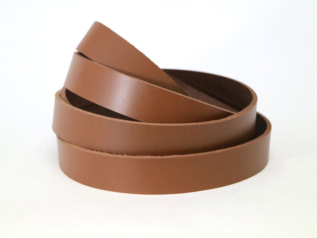 Caramel Brown Veg Tan Leather Strip, 60