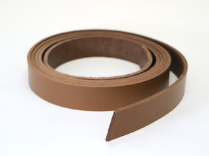 Caramel Brown Veg Tan Leather Strip, 60" in Length, Premium Vegetable Tanned Leather Strap - Stonestreet Leather