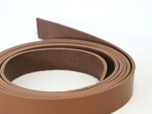 Cargar imagen en el visor de la galería, Caramel Brown Veg Tan Leather Strip, 60&quot; in Length, Premium Vegetable Tanned Leather Strap - Stonestreet Leather
