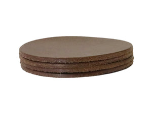 Caramel Brown Vegetable Tanned Leather Coaster Shapes (Round), 4"x4" - Stonestreet Leather