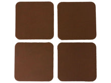 Cargar imagen en el visor de la galería, Caramel Brown Vegetable Tanned Leather Coaster Shapes (Square), 4&quot;x4&quot; - Stonestreet Leather
