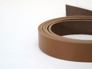 Caramel Brown Vegetable Tanned Leather Strips, 72” in Length, Premium Grade Leather - Stonestreet Leather