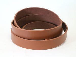 Caramel Brown Vegetable Tanned Leather Strips, 72” in Length, Premium Grade Leather - Stonestreet Leather