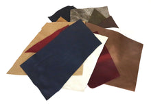 Load image into Gallery viewer, Chrome Tanned Mixed Color Upholstery Leather Remnants - Earth Tones - Stonestreet Leather

